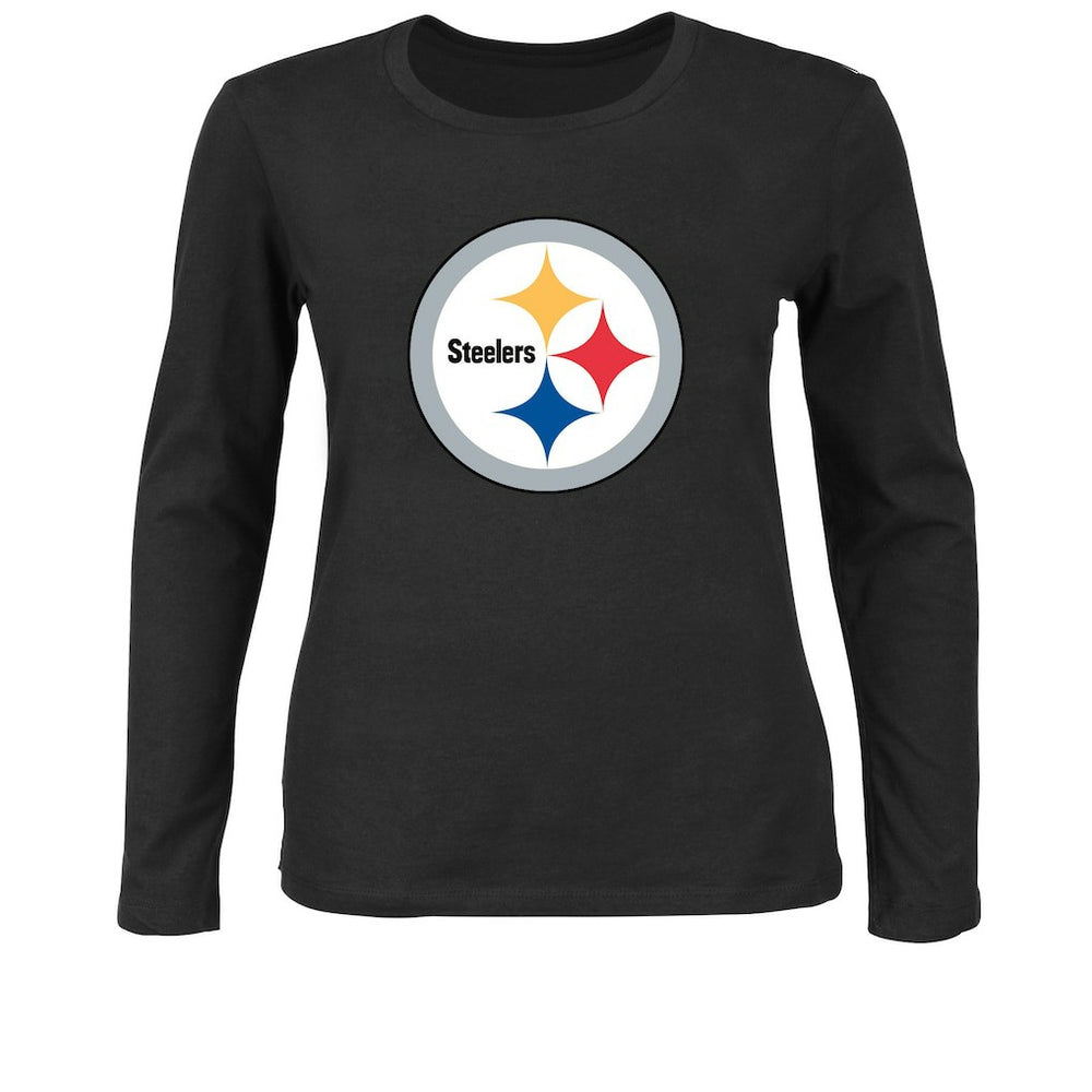 Fanatics Pittsburgh Steelers Women's Plus Size Long Sleeve T-Shirt Black