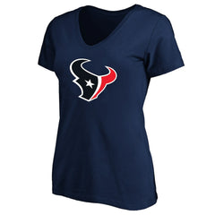 Fanatics Houston Texans Women's Plus Size V-Neck T-Shirt Navy