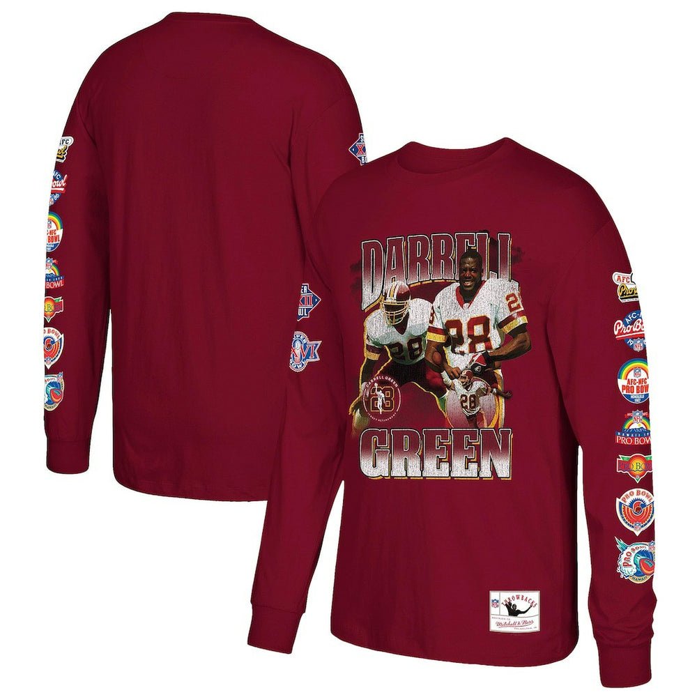 Mitchell & Ness Darrell Green Washington Commanders Player Graphic Long Sleeve T-Shirt Burgundy