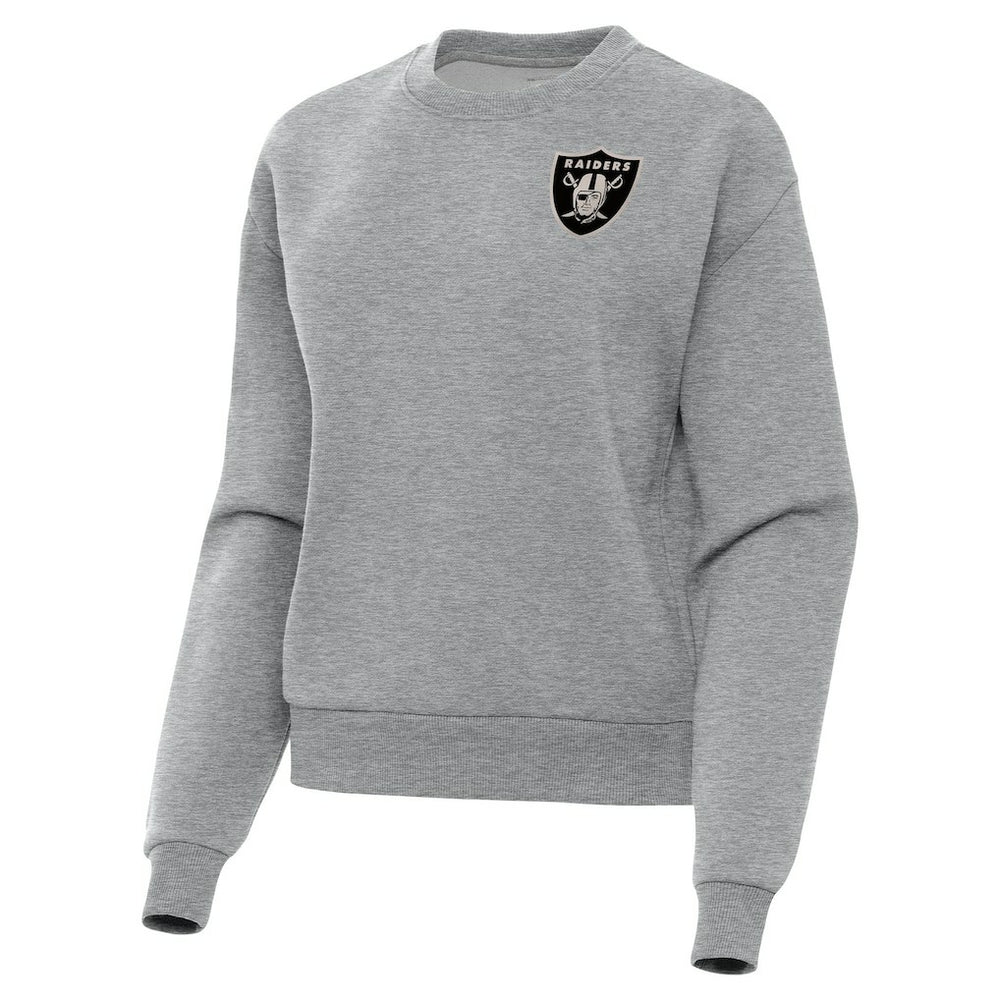 Las Vegas Raiders Antigua Women's Victory Pullover Sweatshirt Heather Gray