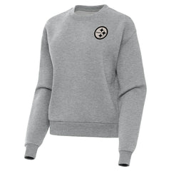 Pittsburgh Steelers Antigua Women's Victory Pullover Sweatshirt Heather Gray