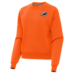 Miami Dolphins Antigua Women's Victory Pullover Sweatshirt Orange
