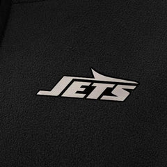 New York Jets Antigua Women's Brushed Carbon Figure Half-Zip Pullover Sweatshirt – Black
