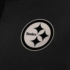 Pittsburgh Steelers Antigua Women's Brushed Carbon Figure Half-Zip Pullover Sweatshirt – Black