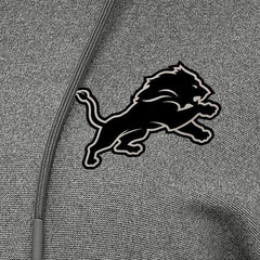Detroit Lions Antigua Women's Justice Pullover Hoodie Heather Black
