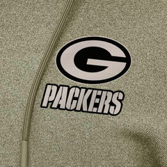 Green Bay Packers Antigua Women's Justice Pullover Hoodie Olive