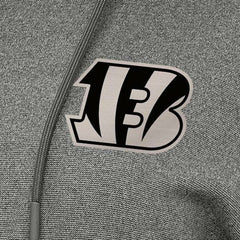 Cincinnati Bengals Antigua Women's Justice Pullover Hoodie Heather Black