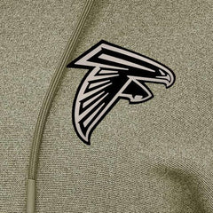 Atlanta Falcons Antigua Women's Justice Pullover Hoodie Olive