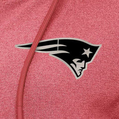 New England Patriots Antigua Women's Seeker Full-Zip Hoodie Jacket Heather Red