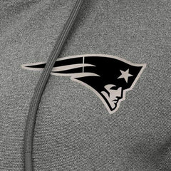 New England Patriots Antigua Women's Seeker Full-Zip Hoodie Jacket Heather Black