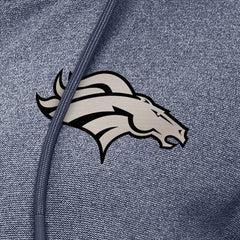 Denver Broncos Antigua Women's Seeker Full-Zip Hoodie Jacket Heather Navy