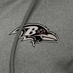 Baltimore Ravens Antigua Women's Seeker Full-Zip Hoodie Jacket Heather Black