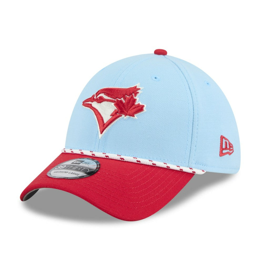 Toronto Blue Jays New Era 2025 Canada Day 39THIRTY Flex Hat - Light Blue/Red - New Era on Sale