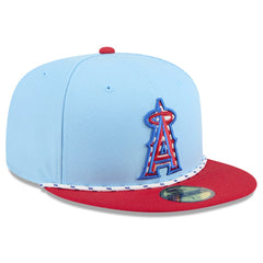 Los Angeles Angels New Era 2025 Fourth of July 59FIFTY Fitted Hat - Light Blue/Red - New Era Online