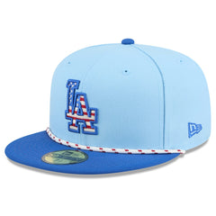 Los Angeles Dodgers New Era 2025 Fourth of July 59FIFTY Fitted Hat - Light Blue/Royal - New Era Sale