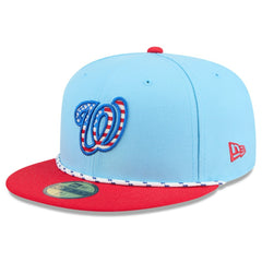 Washington Nationals New Era 2025 Fourth of July 59FIFTY Fitted Hat - Light Blue/Red - New Era Discount
