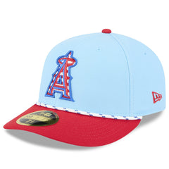 Los Angeles Angels New Era 2025 Fourth of July Low Profile 59FIFTY Fitted Hat - Light Blue/Red - New Era Lifestyle