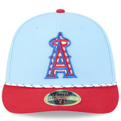 Los Angeles Angels New Era 2025 Fourth of July Low Profile 59FIFTY Fitted Hat - Light Blue/Red - New Era Lifestyle