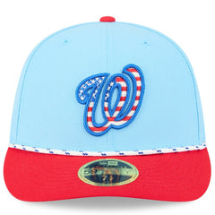 Washington Nationals New Era 2025 Fourth of July Low Profile 59FIFTY Fitted Hat - Light Blue/Red - New Era Sale