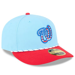Washington Nationals New Era 2025 Fourth of July Low Profile 59FIFTY Fitted Hat - Light Blue/Red - New Era Sale
