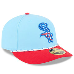Chicago White Sox New Era 2025 Fourth of July Low Profile 59FIFTY Fitted Hat - Light Blue/Red - New Era Discount