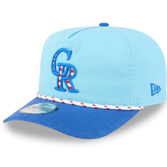 Colorado Rockies New Era 2025 Fourth of July Golfer Snapback Hat - Light Blue/Blue - New Era Online