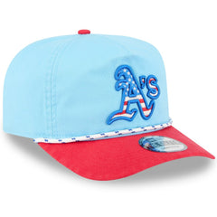 Athletics New Era 2025 Fourth of July Golfer Snapback Hat - Light Blue/Red - New Era Lifestyle