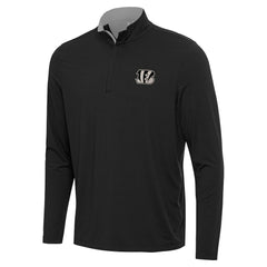 Cincinnati Bengals Antigua Content Quarter-Zip Pullover Top Black