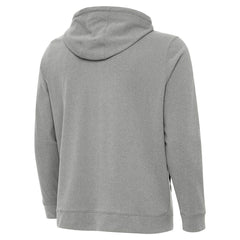 New Orleans Saints Antigua Effortless Full-Zip Hoodie Jacket Heather Gray