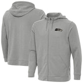 Seattle Seahawks Antigua Effortless Full-Zip Hoodie Jacket Heather Gray