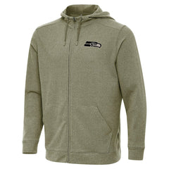 Seattle Seahawks Antigua Effortless Full-Zip Hoodie Jacket Olive