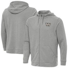 Washington Commanders Antigua Effortless Full-Zip Hoodie Jacket Heather Gray