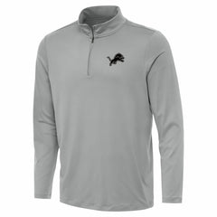 Detroit Lions Antigua Reprocess Quarter-Zip Top Gray