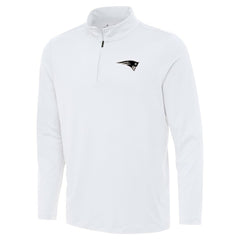 New England Patriots Antigua Reprocess Quarter-Zip Top White