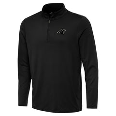 Carolina Panthers Antigua Reprocess Quarter-Zip Top Black