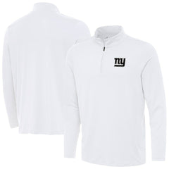 New York Giants Antigua Reprocess Quarter-Zip Top White
