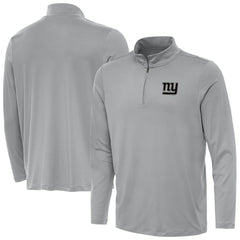 New York Giants Antigua Reprocess Quarter-Zip Top Gray