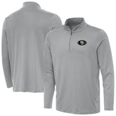 San Francisco 49ers Antigua Reprocess Quarter-Zip Top Gray