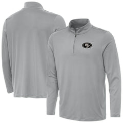 San Francisco 49ers Antigua Reprocess Quarter-Zip Top Gray