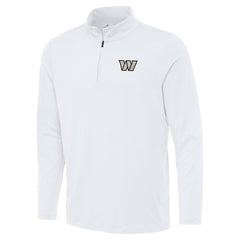 Washington Commanders Antigua Reprocess Quarter-Zip Top White