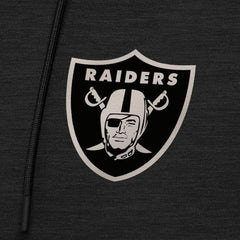 Las Vegas Raiders Antigua Spikes Raglan Quarter-Zip Hoodie Heather Black