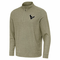 Houston Texans Antigua Subtle Quarter-Zip Top Heather Olive