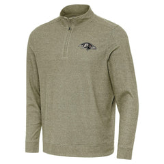 Baltimore Ravens Antigua Subtle Quarter-Zip Top Heather Olive