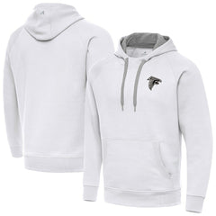 Atlanta Falcons Antigua Brushed Carbon Victory Pullover Hoodie White