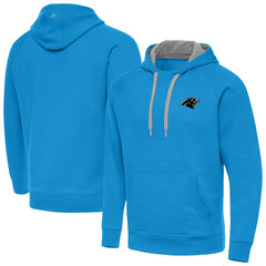 Carolina Panthers Antigua Brushed Carbon Victory Pullover Hoodie Blue