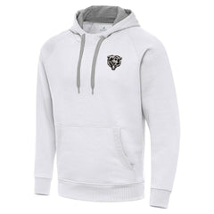 Chicago Bears Antigua Brushed Carbon Victory Pullover Hoodie White