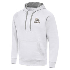 Cleveland Browns Antigua Brushed Carbon Victory Pullover Hoodie White
