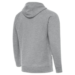 Las Vegas Raiders Antigua Brushed Carbon Victory Pullover Hoodie Heather Gray
