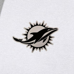 Miami Dolphins Antigua Brushed Carbon Victory Pullover Hoodie White