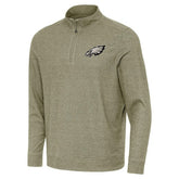 Philadelphia Eagles Antigua Subtle Quarter-Zip Sweatshirt Olive